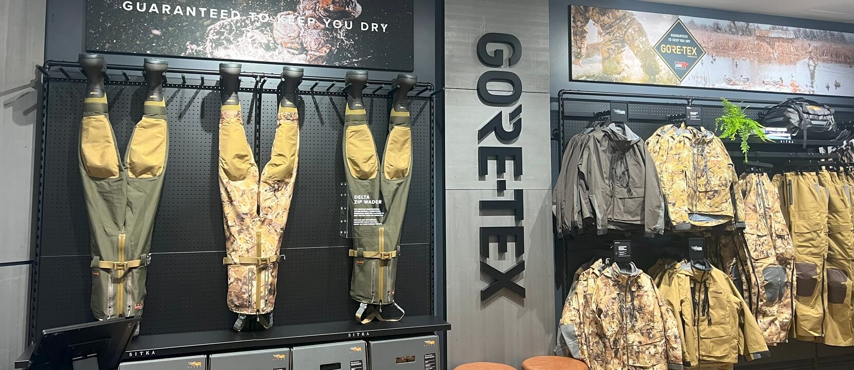 Sitka Gear Mall of America Minnesota Wall Display