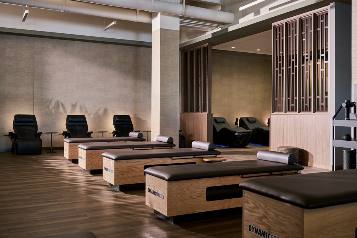 Lifetime Fitness spa Nationwide Fixture Installations custom millwork installation